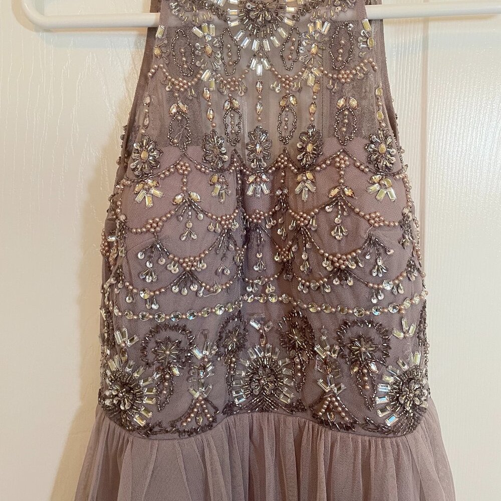 PROM Adrianna Papell dusty lavender beaded evening gown size 2 - Picture 11 of 12